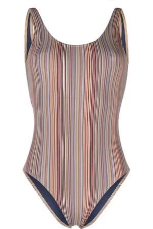 Paul Smith Bañador con cuello redondo y rayas