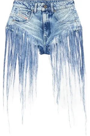 Diesel Pantalones cortos con detalle de flecos