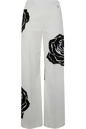 Blugirl Pantalones con motivo de rosas