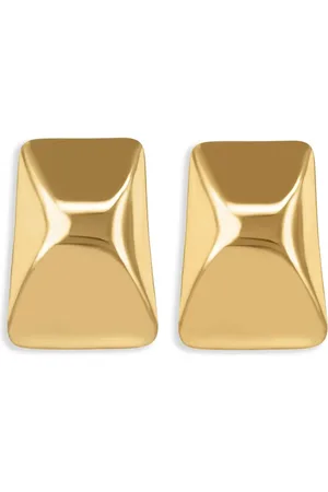 ANINE BING Pendientes con diseño rectangular redondeado