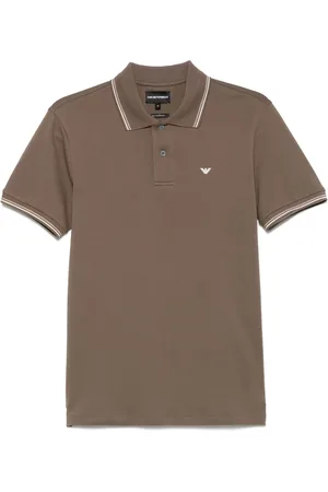Emporio Armani Polo con ribete de rayas