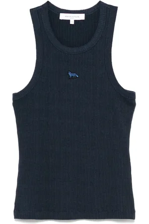 Maison Kitsuné Top sin mangas de canalé con parche Baby Fox