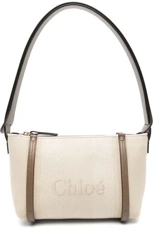 Chloé Bolso de hombro con logo en jacquard