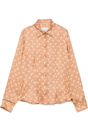 Marine Serre Camisa con estampado de luna creciente