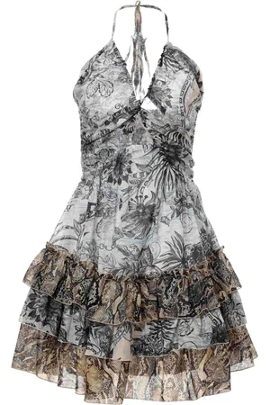 Roberto Cavalli Vestido corto con estampado floral