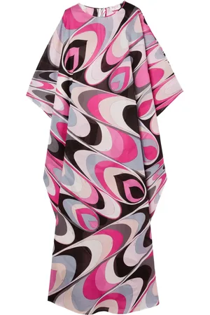Puccini Vestido tipo caftán con estampado Onde
