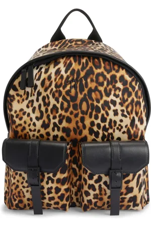 Giuseppe Zanotti Mochila Roiy con estampado de leopardo