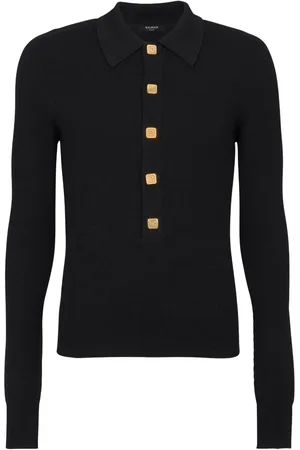Balmain Jersey con botones y monograma