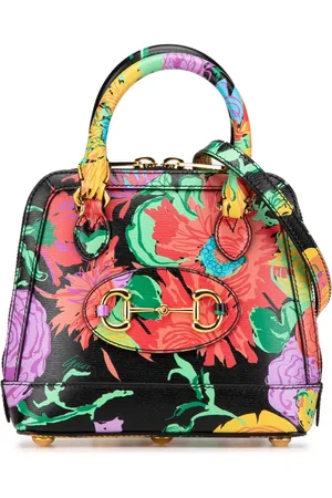 Gucci Bolso satchel Horsebit 1955 Ken Scoot New Shangai mini con estampado floral y con asa en la parte superior 2016-2024