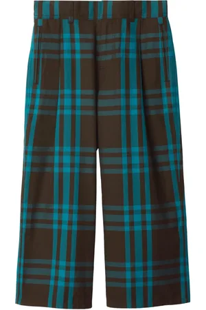 Burberry Pantalones de algodón con estampado Check