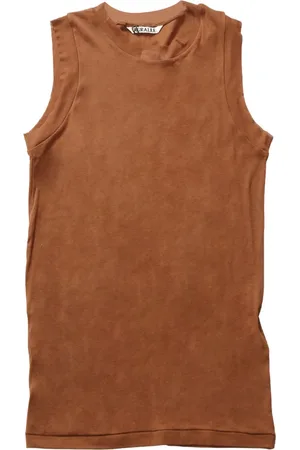 Auralee Ribbed sheer tank top