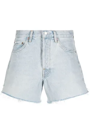 AGOLDE Pantalones vaqueros cortos con bordes deshilachados