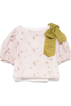 LA STUPENDERIA Top con bordado floral