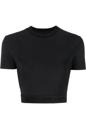 Givenchy Camiseta corta con cinturilla del logo