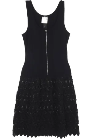 CHANEL Vestido con detalle de cremallera 1986-1988