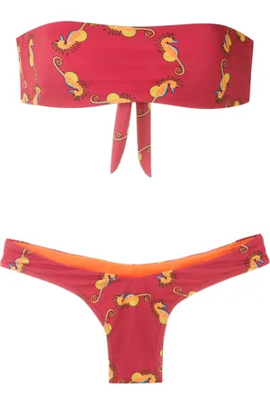 AMIR SLAMA Bikini con diseño de palabra de honor