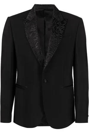 VERSACE Blazer Barocco Silhouette con detalles de strass