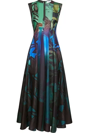 Salvatore Ferragamo Vestido sin mangas con estampado gráfico