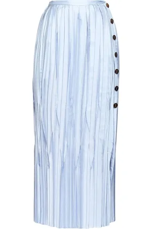 Salvatore Ferragamo Falda midi plisada