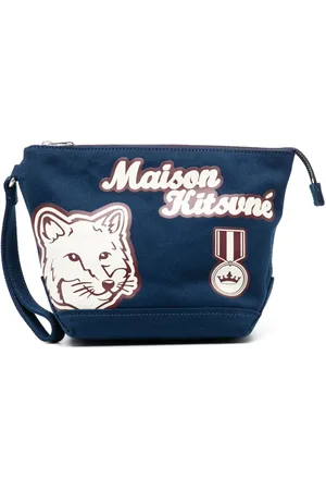 Maison Kitsuné Bolso de mano con logo estampado