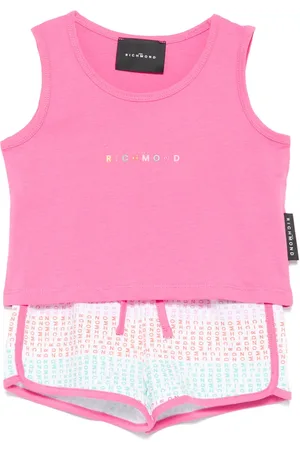 John Richmond Set con bermudas y logo de goma