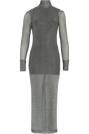 Gloria Coelho Vestido con efecto metalizado