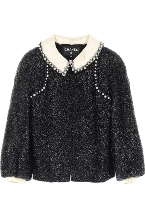 CHANEL Chaqueta con perlas artificiales 1986-1988