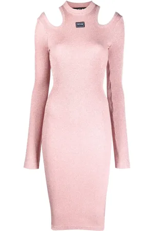 VERSACE Vestido de punto con aberturas