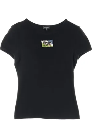 CHANEL Camiseta con logo de cuentas 1986-1988
