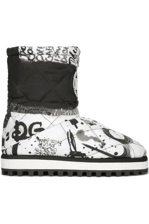 Dolce & Gabbana Botas acolchadas con motivo de salpicadura de pintura
