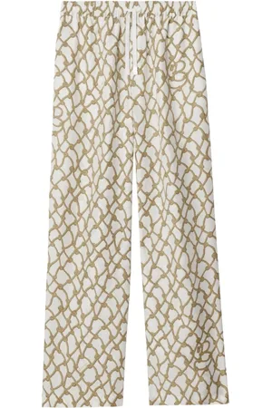 Burberry Pantalones con nudo estampado