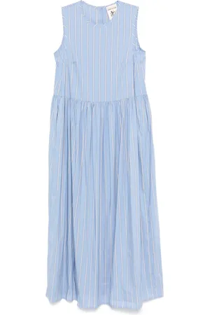 SEMICOUTURE Vestido midi a rayas