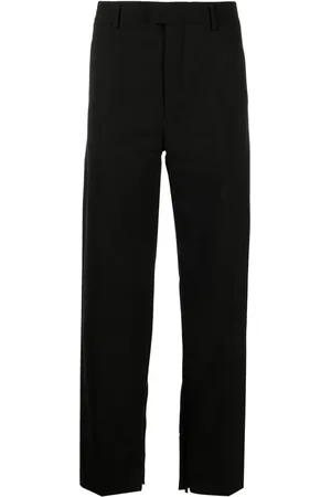 OFF-WHITE Pantalones rectos con logo bordado