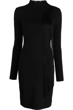 Stella McCartney Vestido asimétrico con flecos