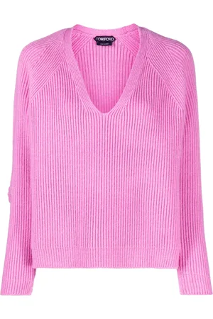 Tom Ford Jersey de canalé con cuello en V