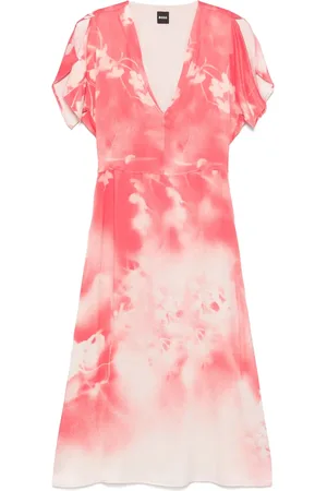HUGO BOSS Vestido midi con estampado floral