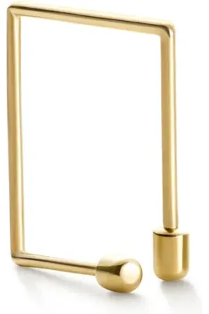 SHIHARA Pendiente Twist Square 02 en oro amarillo de 18kt