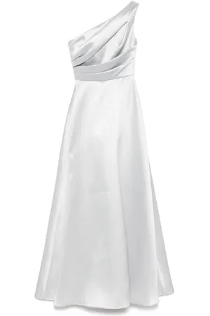 Amsale Vestido de fiesta mikado de una sola manga