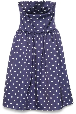 Self-Portrait Vestido midi con motivo de lunares