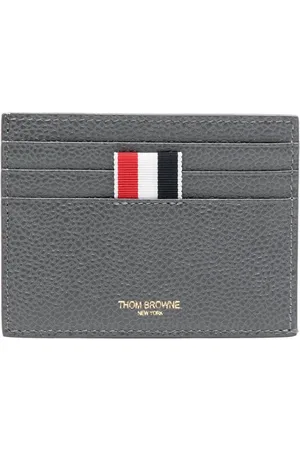 Thom Browne Tarjetero de cuero texturizado