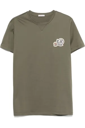 Moncler Camiseta de algodón con parche del logo doble