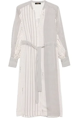 Twin-Set Vestido midi a rayas