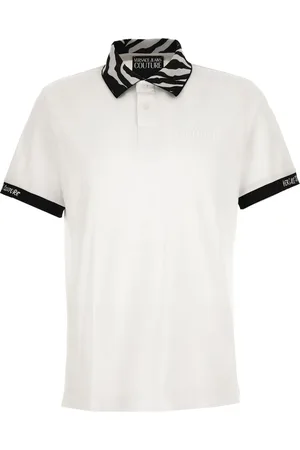 VERSACE Polo con cuello estampado