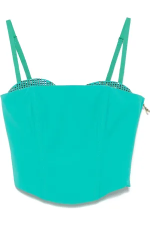 Patrizia Pepe Top corto con apliques de strass