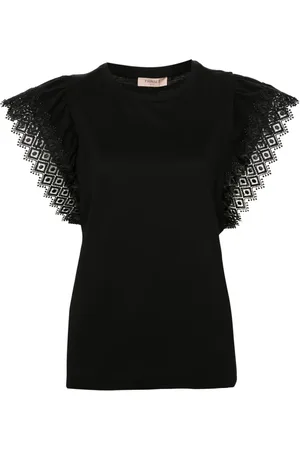 Twin-Set Blusa con mangas bordadas