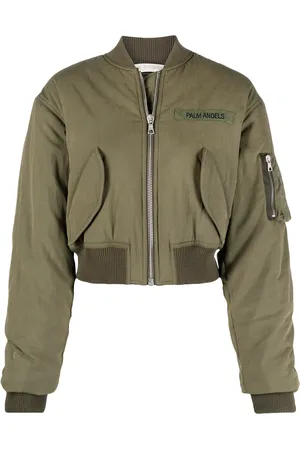 Palm Angels Chaqueta bomber corta con logo