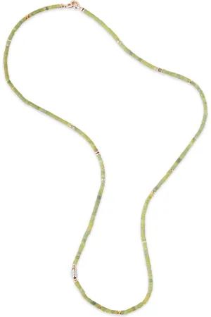 MAOR Collar Cherish en oro amarillo de 18 ct con jade y diamante