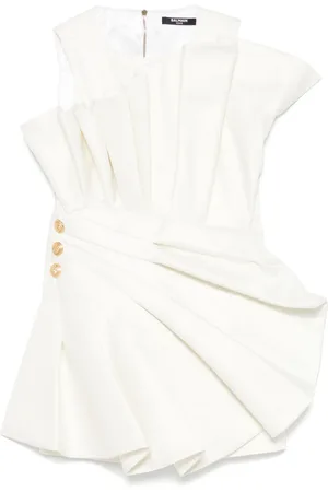 Balmain Vestido con detalle drapeado