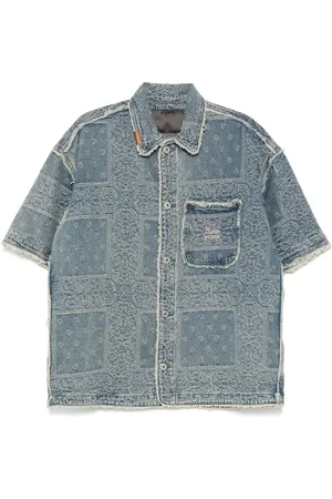 Musium Div. Camisa vaquera con logo bordado