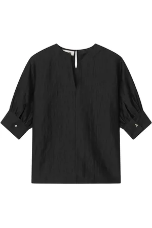 AERON Blusa con cuello en V pronunciado